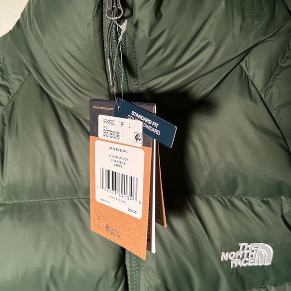 Northface Hydrenalite 600 Pine Needle Green Hooded Puffer Jacket Men’s Large NWT - Picture 3 of 8